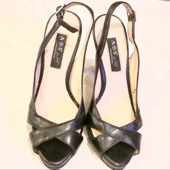 ABS Collection Black Slingback Stilettos - Sz 5.5 - Picture 6 of 8